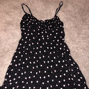small black floral dress